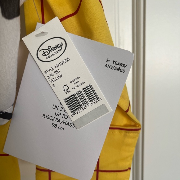 Disney Toy Story Woody Yellow Checkered Outfit - Picture 4 of 4